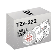 Brother TZe-222 Rojo/Blanco Cinta para Rotuladora Compatible