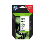 HP 301 Multicolor Pack Negro/Color de 2 Cartuchos de Tinta Original