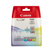 Canon CLI-521  Multipack de 3 Cartuchos de Tinta Original