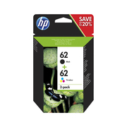 HP 62 Multicolor Pack Negro/Color de 2 Cartuchos de Tinta Original