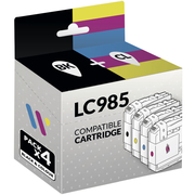 Compatible Brother LC985 Pack de 4 Cartuchos de Tinta