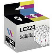 Compatible Brother LC223 Pack de 4 Cartuchos de Tinta