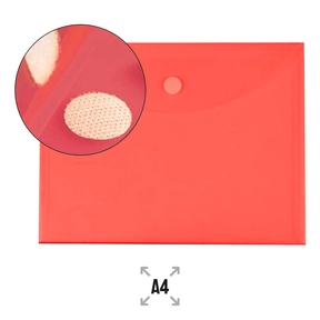 Liderpapel Carpeta Sobre A4 Cierre Velcro (Rojo)