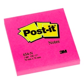 Post-it Notas Adhesivas 76 x 76 mm (100 hojas) (Rosa)