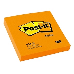 Post-it Notas Adhesivas 76 x 76 mm (100 hojas) (Naranja)