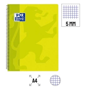 Oxford Cuaderno A4 Tapa Extradura Tacto Suave 5x5 mm (Lima)