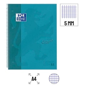 Oxford Cuaderno A4 Tapa Extradura Tacto Suave 5x5 mm (Denim)
