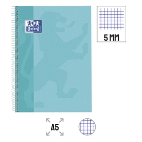 Oxford Cuaderno A5 Tapa Extradura Brillante 5x5 mm (Ice Mint)