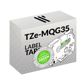 Compatible Brother TZe-MQG35 Blanco/Verde