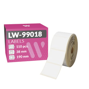 Dymo LW-99018 Etiquetas Compatibles (38,0x190,0 mm – 110 Uds.)