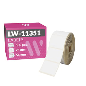 Dymo LW-11352 Etiquetas Compatibles (25,0x54,0 mm – 500 Uds.)