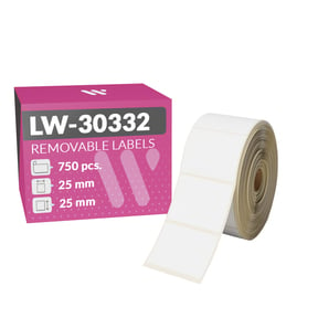 Dymo LW-30332 Etiquetas Compatibles (25,0x25,0 mm – 750 Uds.)