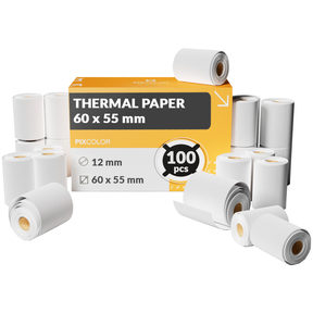 PixColor Papel Térmico 60x55 mm (Caja 100 Uds.)