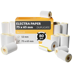 PixColor Electra Paper 75x65mm Duplicado (Caja 80 Uds.)