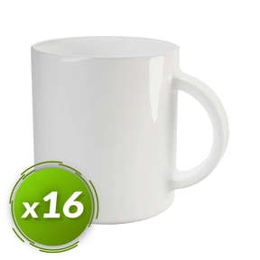 Taza Blanca Sublimación (Pack 16 Uds.) Calidad AA 250 ml PixColor