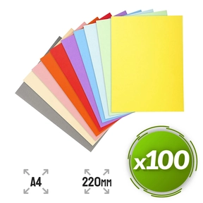 Subcarpeta Cartulina A4 220 g 100 Uds. Colores Surtidos Exacompta