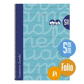 Lamela Cuaderno Tapa Dura A4 5 mm Turquesa