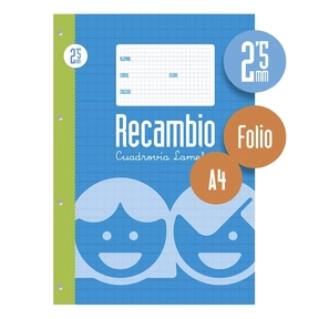 Lamela Recambio A4 100 Hojas 2,5 mm