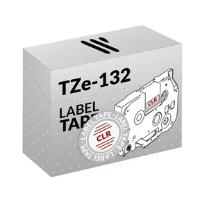 Compatible Brother TZe-132 Rojo/Transparente