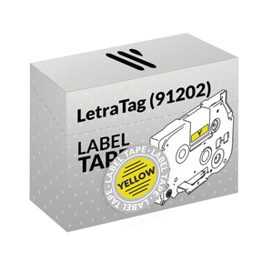 Compatible Dymo LetraTag (91202) Negro/Amarillo