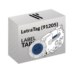 Compatible Dymo LetraTag (91205) Negro/Azul