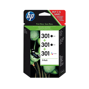 HP 301  Pack 2 Negro y 1 Color Original