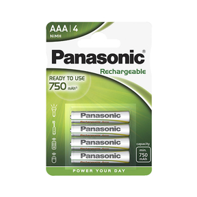 Panasonic AAA 750 mAh Recargable (4 Und.)