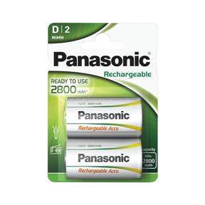 Panasonic D 2.800 mAh Recargable (2 Und.)