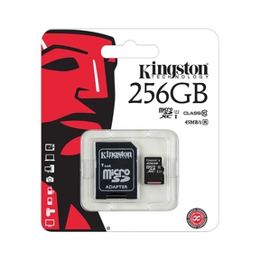 Kingston microSDXC (With Adapter) - 256GB UHS-I