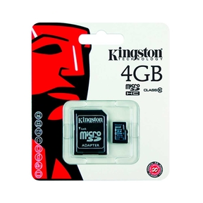 Kingston microSDHC (With Adapter) - 4GB C10