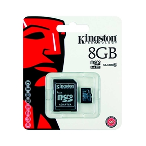 Kingston microSDHC (With Adapter) - 8GB C10