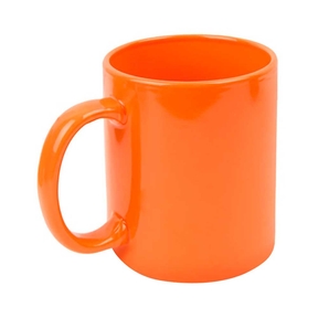 Taza de Colores Cerámica 330 ml (Naranja)