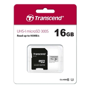 Transcend microSD UHS-I 300S (+Adaptador) 16GB