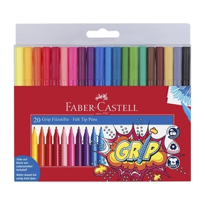 Faber-Castell Grip Felt Tip Pens (Caja 20 Und.)