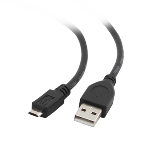 Cable USB a microUSB Negro - 1,8 m