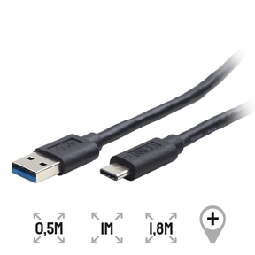 Cable USB 3.0 a Tipo C Negro