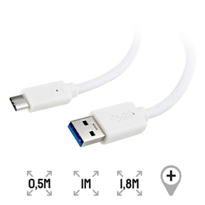 Cable USB 3.0 a Tipo C Blanco