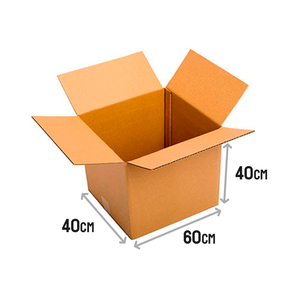 Caja de cartón para mudanza canal doble 60x40x40 cm