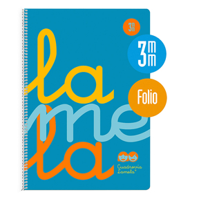 Lamela Cuaderno Polipropileno/Folio 3 mm (Azul)