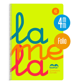 Lamela Cuaderno Polipropileno/Folio 4 mm (Amarillo)