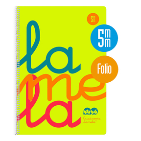 Lamela Cuaderno Polipropileno/Folio 5 mm (Amarillo)