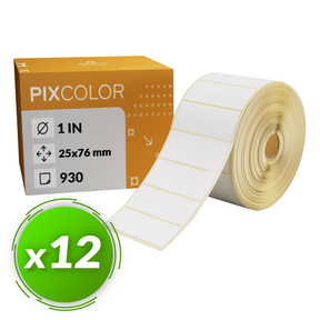 PixColor Desk Labels 25x76 Térmicas (Pack 12)