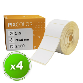 PixColor Desk Labels 76x25 Térmicas (Pack 4)_1