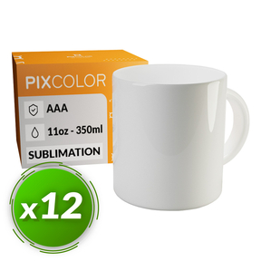 PixColor Taza para Sublimación - Calidad Premium AAA (Pack 12)