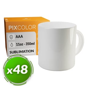 PixColor Taza para Sublimación - Calidad Premium AAA (Pack 48)