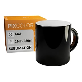 PixColor Taza para Sublimación Mágica - Calidad Premium AAA (Negra)