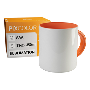 PixColor Taza para Sublimación Naranja - Calidad Premium AAA