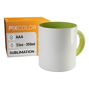 PixColor Taza para Sublimación Verde Claro - Calidad Premium AAA