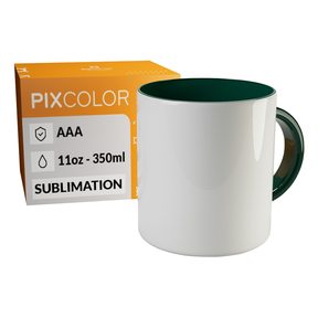 PixColor Taza para Sublimación Verde - Calidad Premium AAA