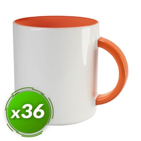 PixColor Taza para Sublimación Naranja - Calidad Premium AAA (Pack 36)